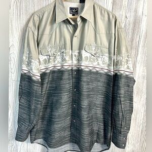 VINTAGE ROPER WESTERN Shirt Horses Cowboy Mens XL Rodeo Pearl Snap Long Sleeve